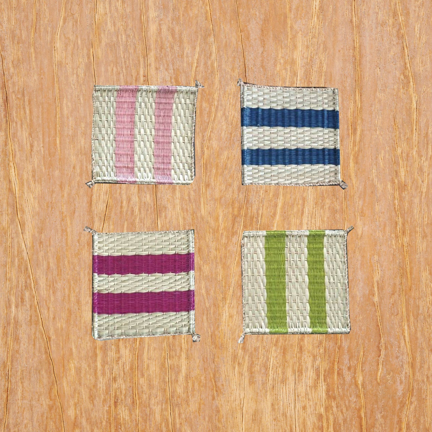 Coaster Set of 16 Stripe