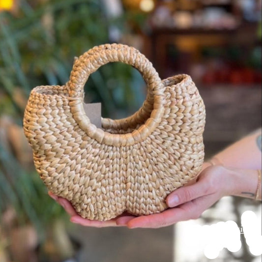 L Project-Flower handbag water hyacinth-Natural