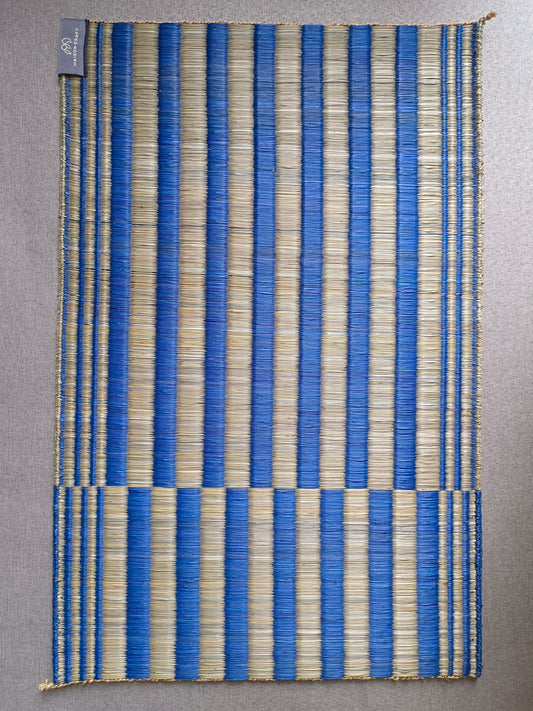 Placemat L Grey navyy cross