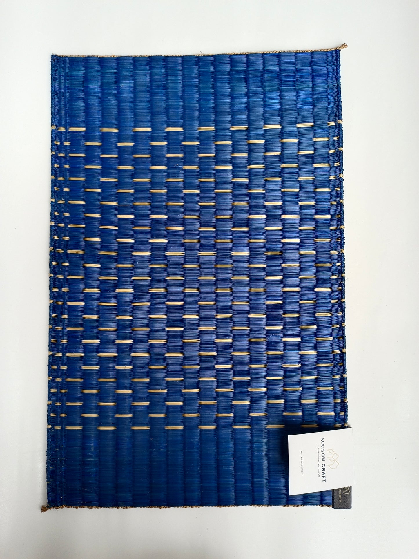 Placemat L Sarasarn Navy white rain storm