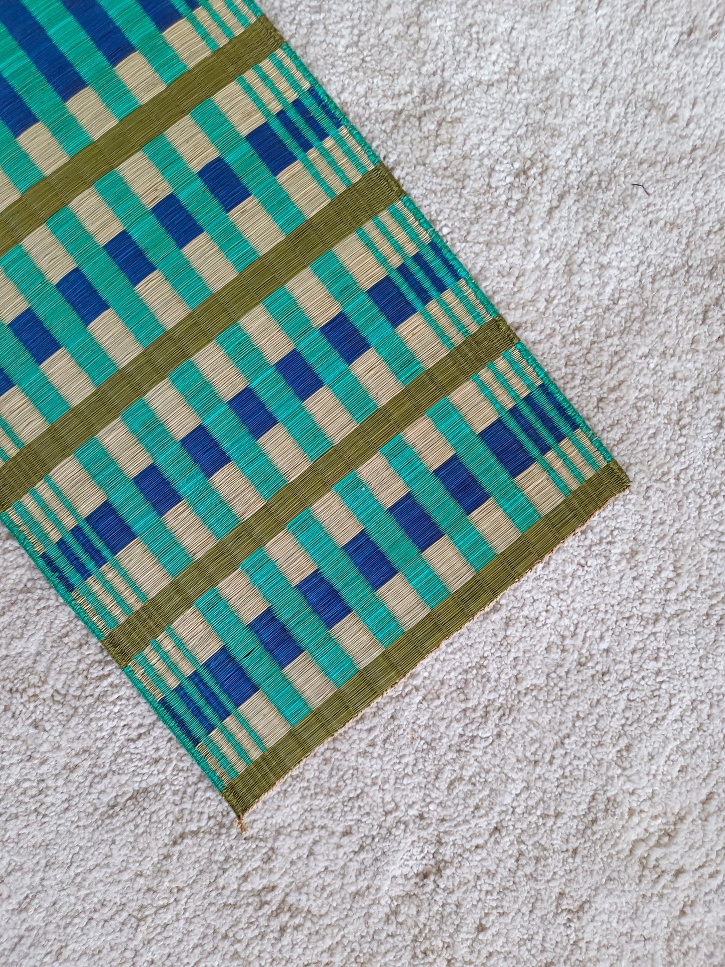 Placemat L Khaomar Navy turqouise emerald