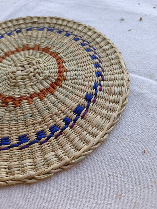 Placemat Round dripping navy brown