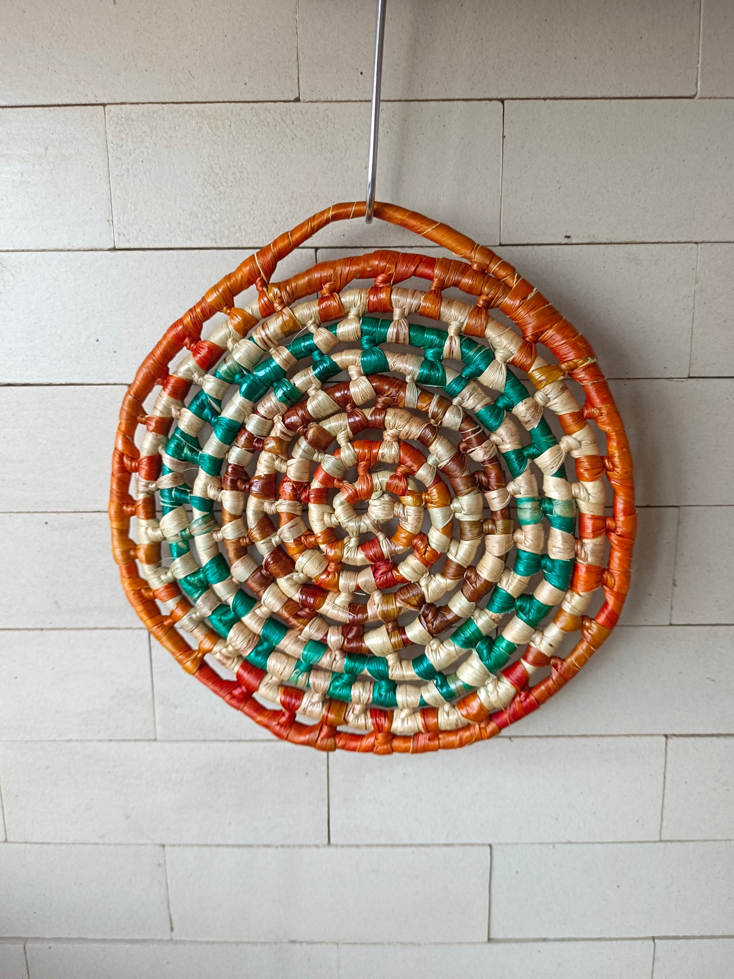 Trivet Round_Orange turqouise