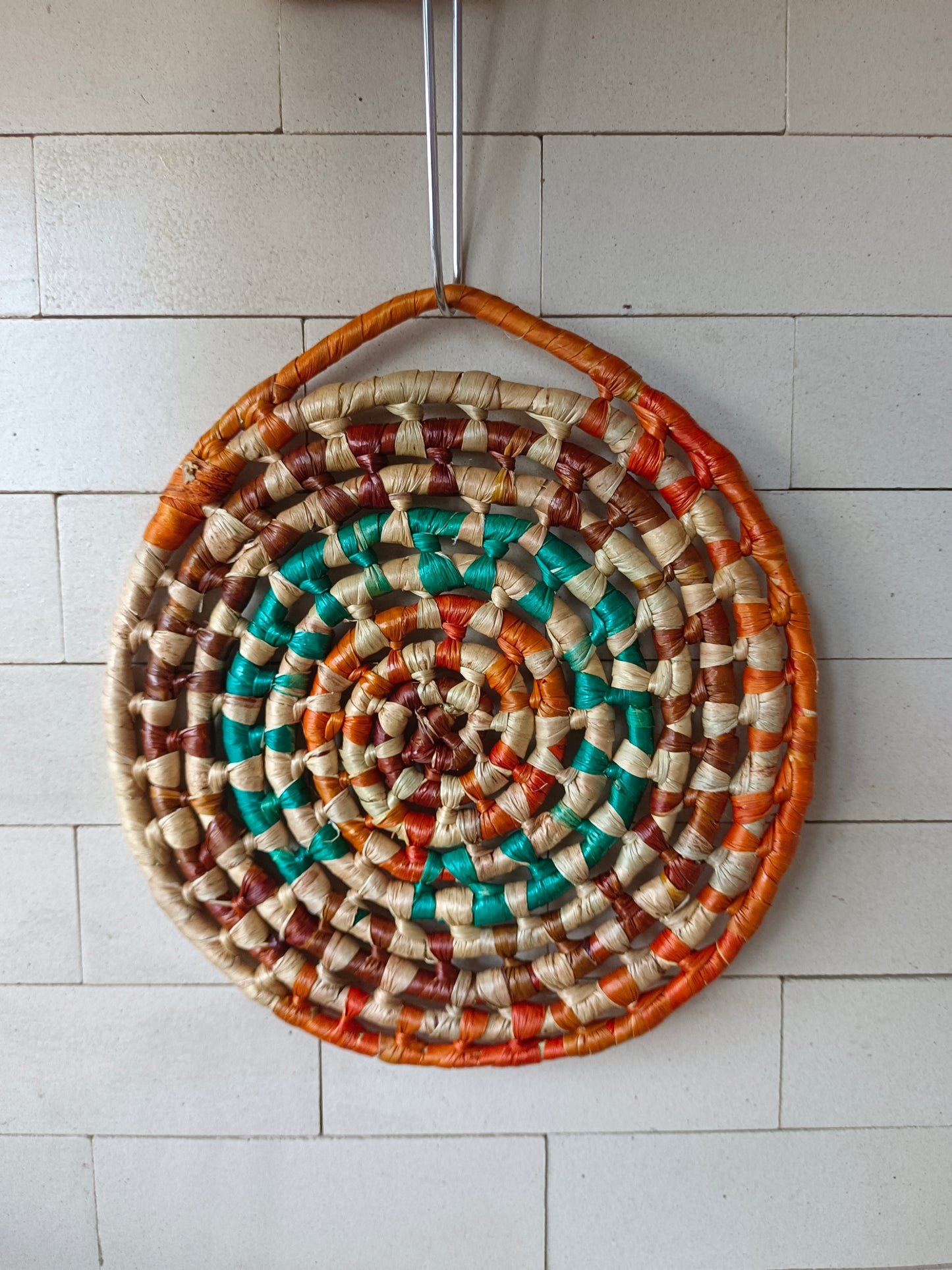 Trivet Round_Orange turqouise
