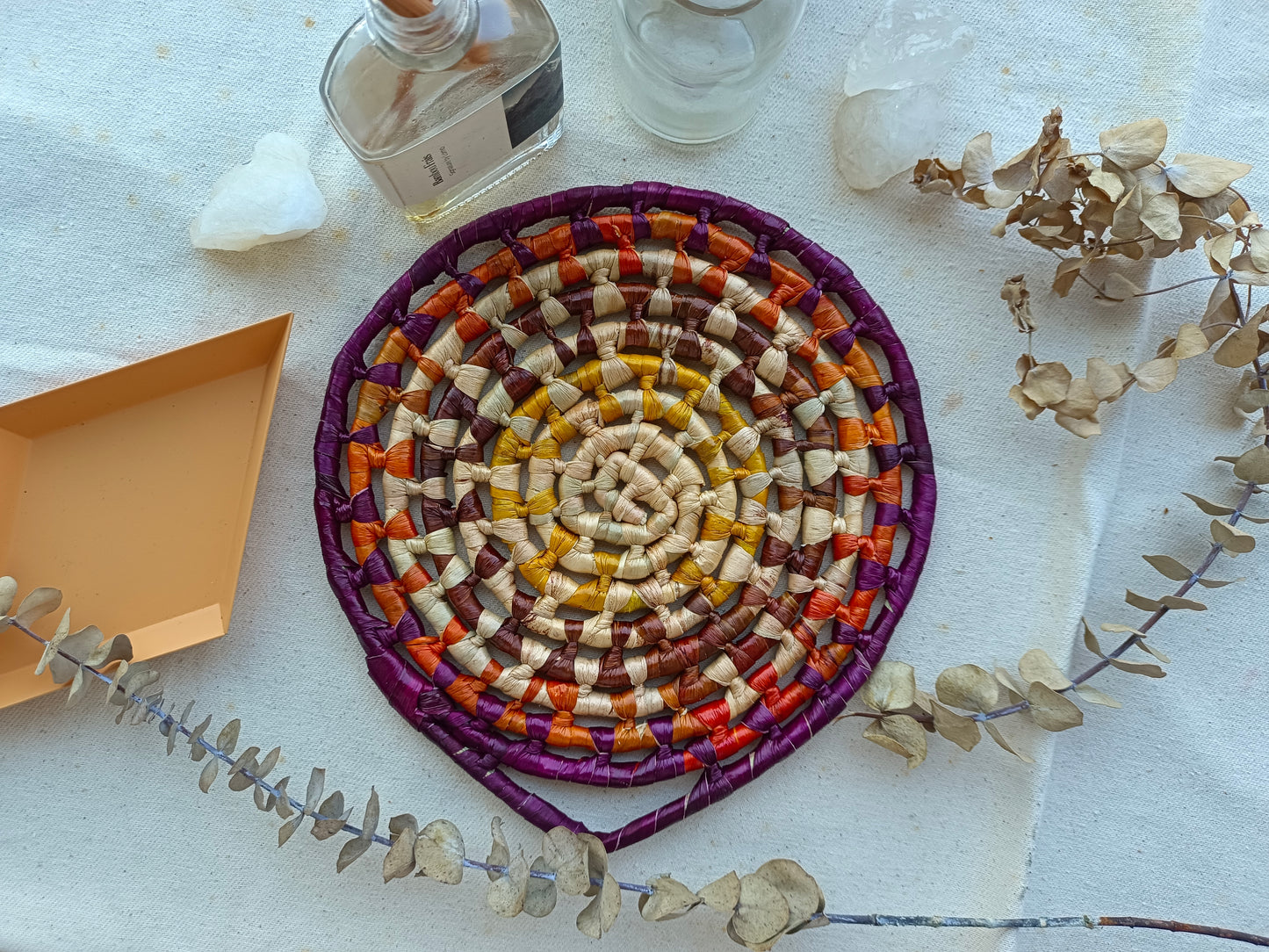 Trivet Round_Purple orange