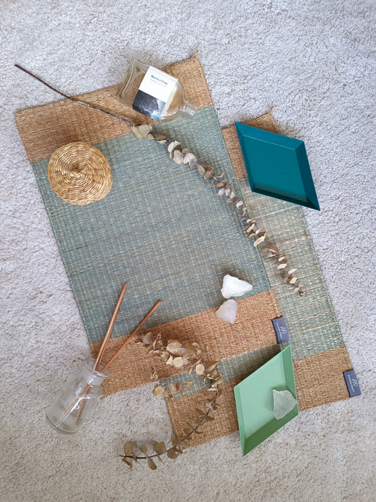 Placemat L MIxed blue center