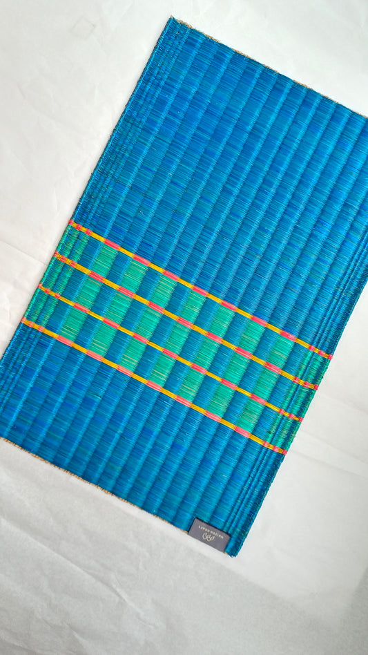 Placemat L Navy Khaomar Rainbow Accent