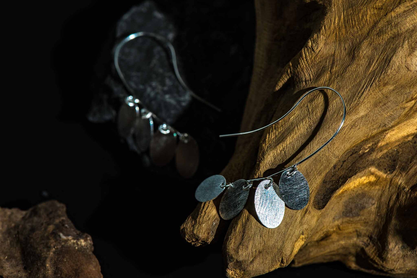 Wholesale 1/3 pcs Silver Leaf Earrings Drop Hammered Shaped Twig Dainty Matte Rustic Tiny Sterling 925 Ethic Jewelry