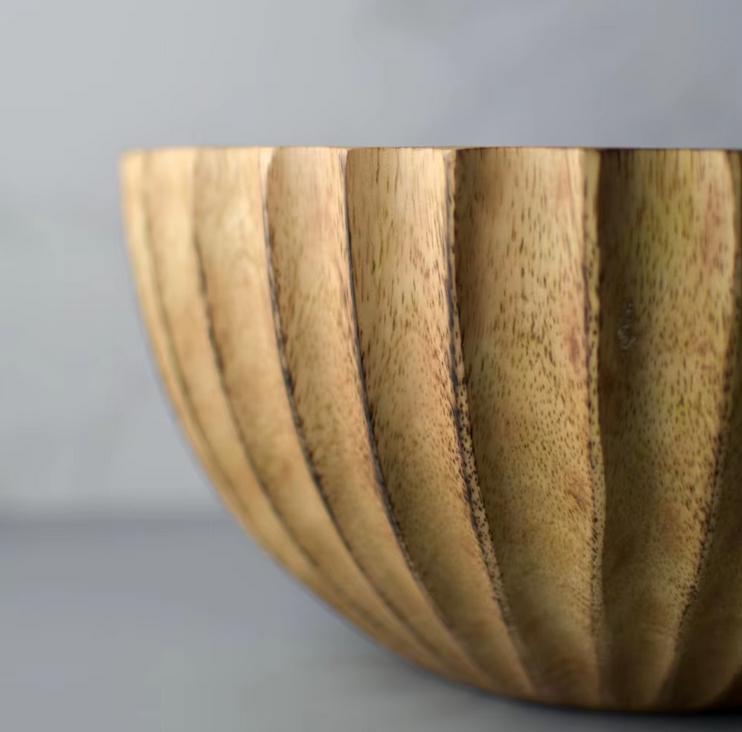 Wholesale 1/ 3PCS Natural Handmade Mango carved bowl