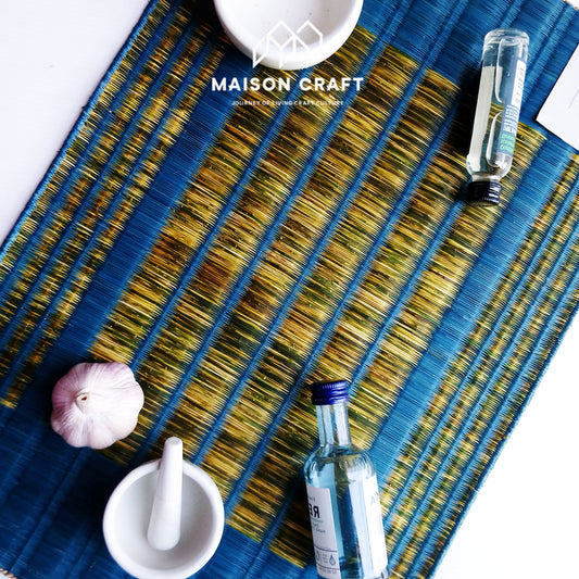 Placemat L Sarasarn Blue-Green