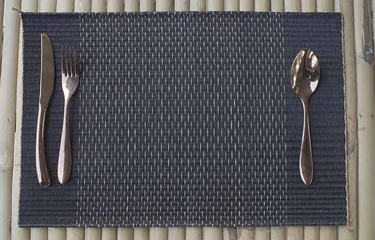 Placemat L Midnight Black Rain