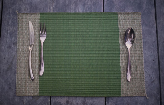 Placemat L Emerald Edge stripe