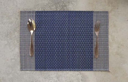Placemat L Navy Stripe Rain