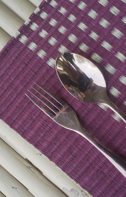 Placemat L Cherry Grid