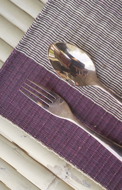 Placemat L Cherry Center Stripe