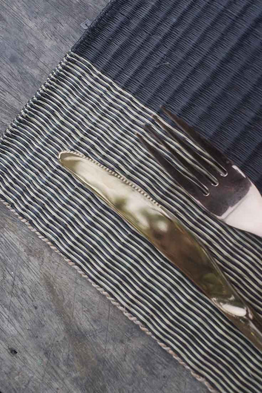 Placemat L Midnight Edge stripe