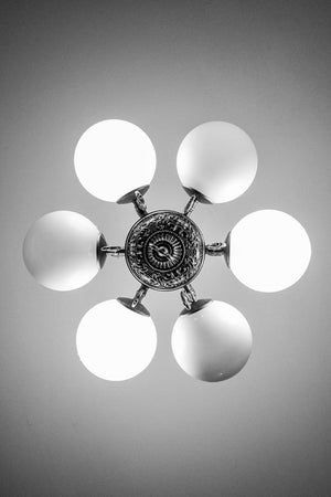rustic sphere chandelier