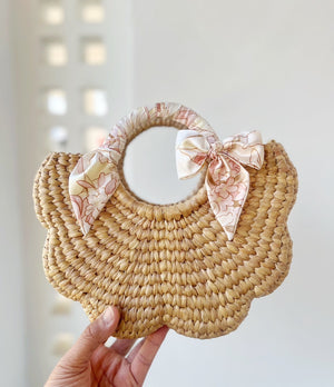 L Project-Flower handbag water hyacinth-Natural