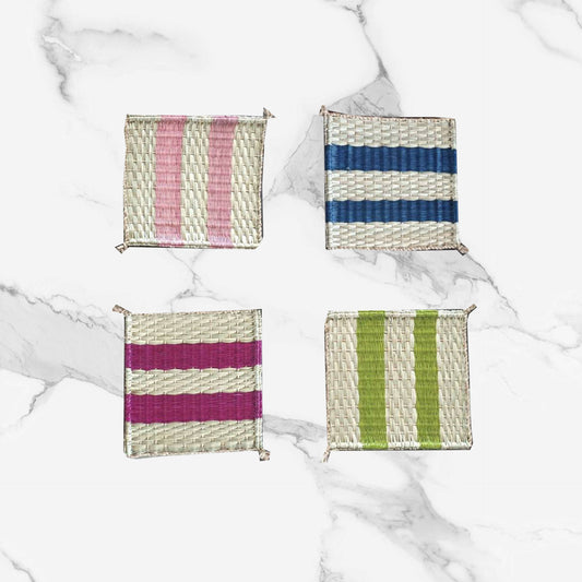 Coaster Set of 16 Stripe