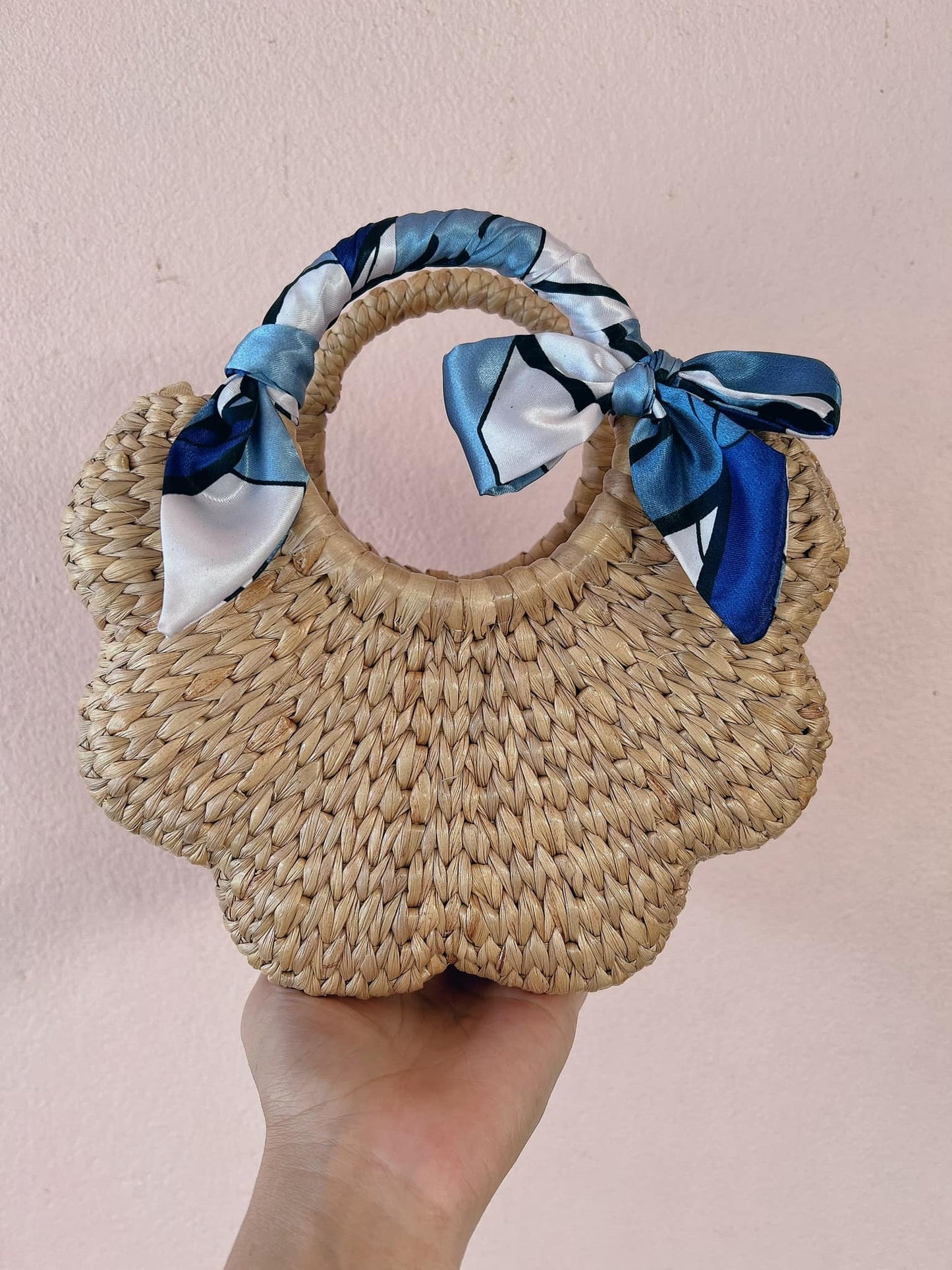 L Project-Flower handbag water hyacinth-Natural