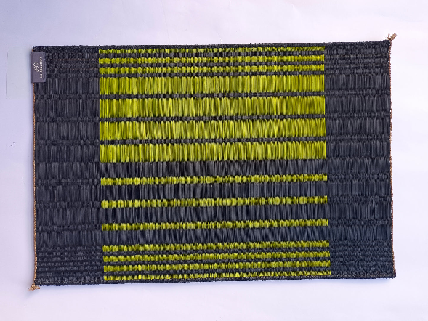 Placemat L Solid emerald black