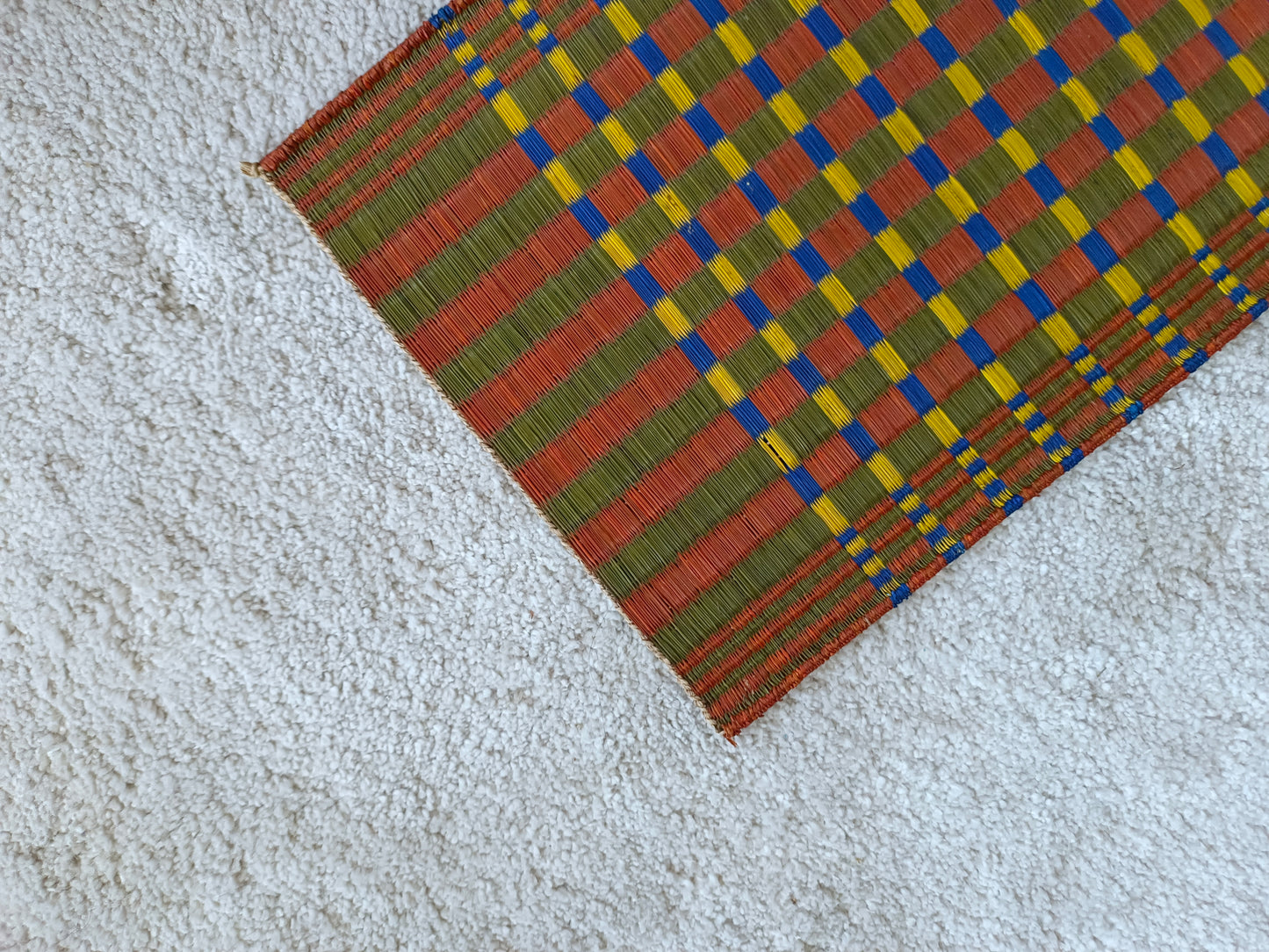 Placemat L Khaomar orange emerald navy