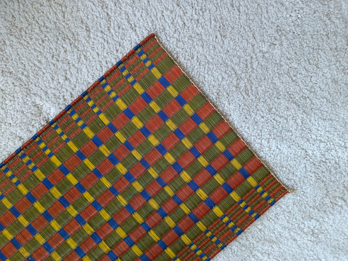 Placemat L Khaomar orange emerald navy