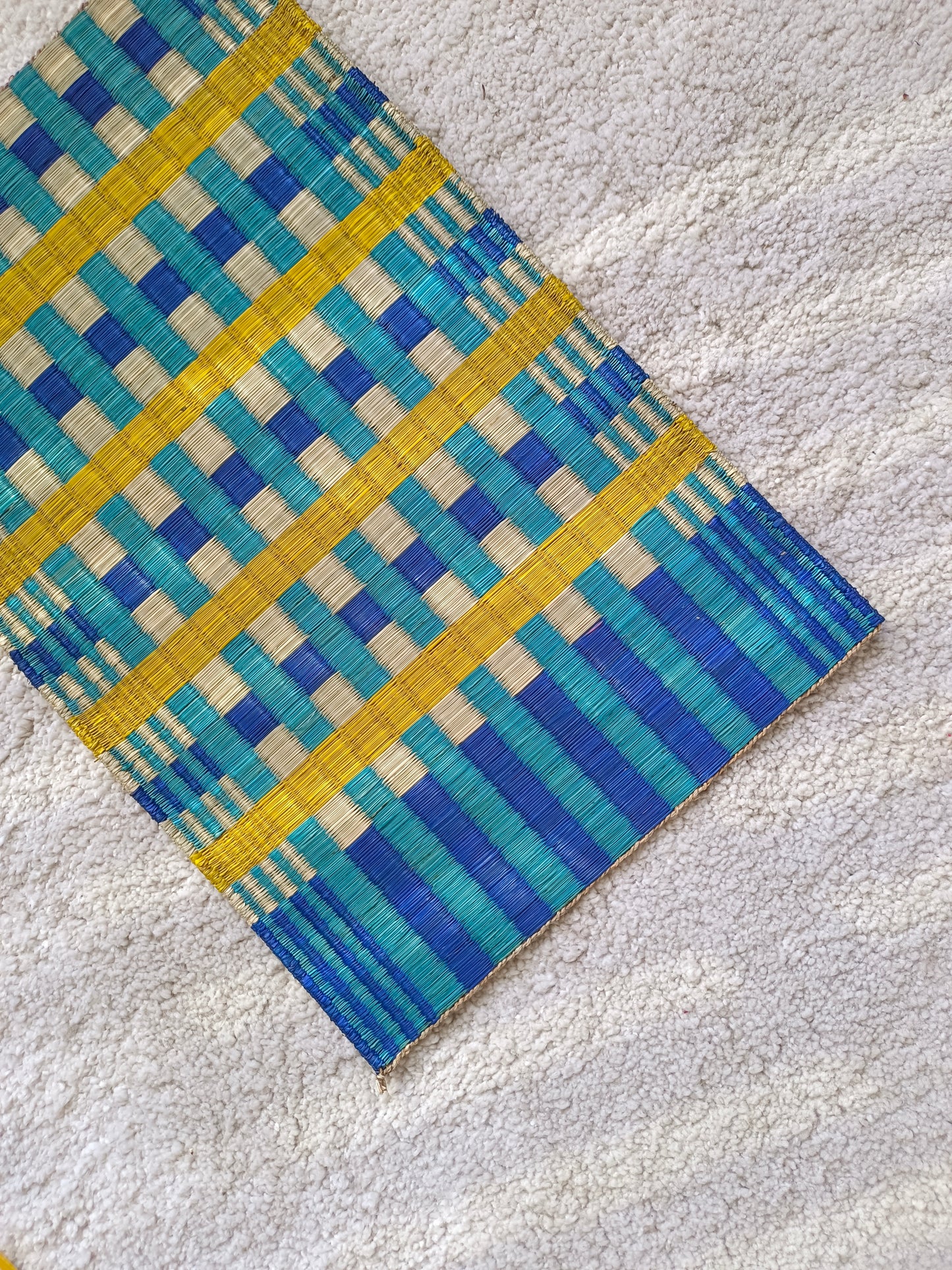 Placemat L Khaomar navy blue yellow