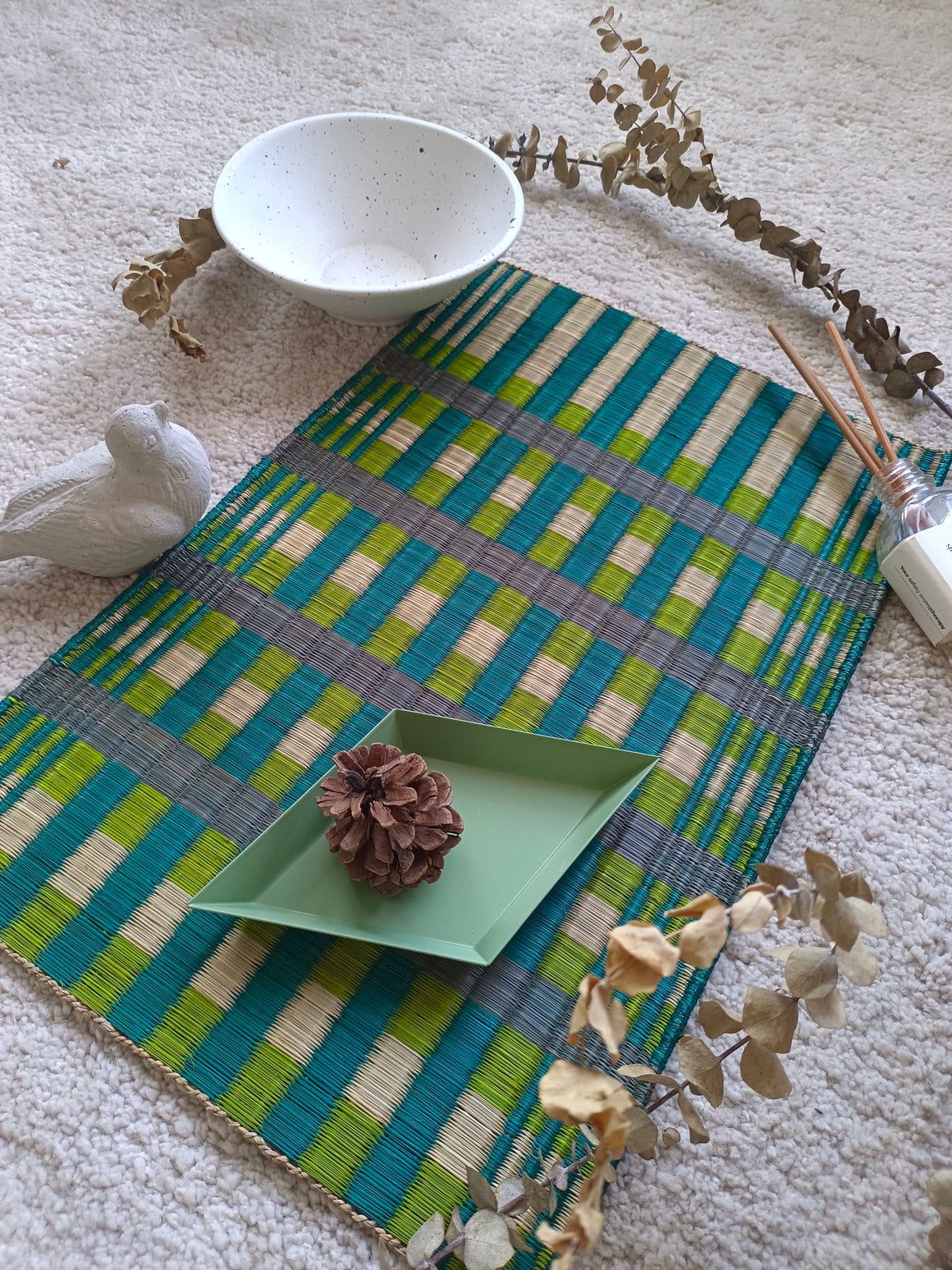 Placemat L Khaomar Green lime
