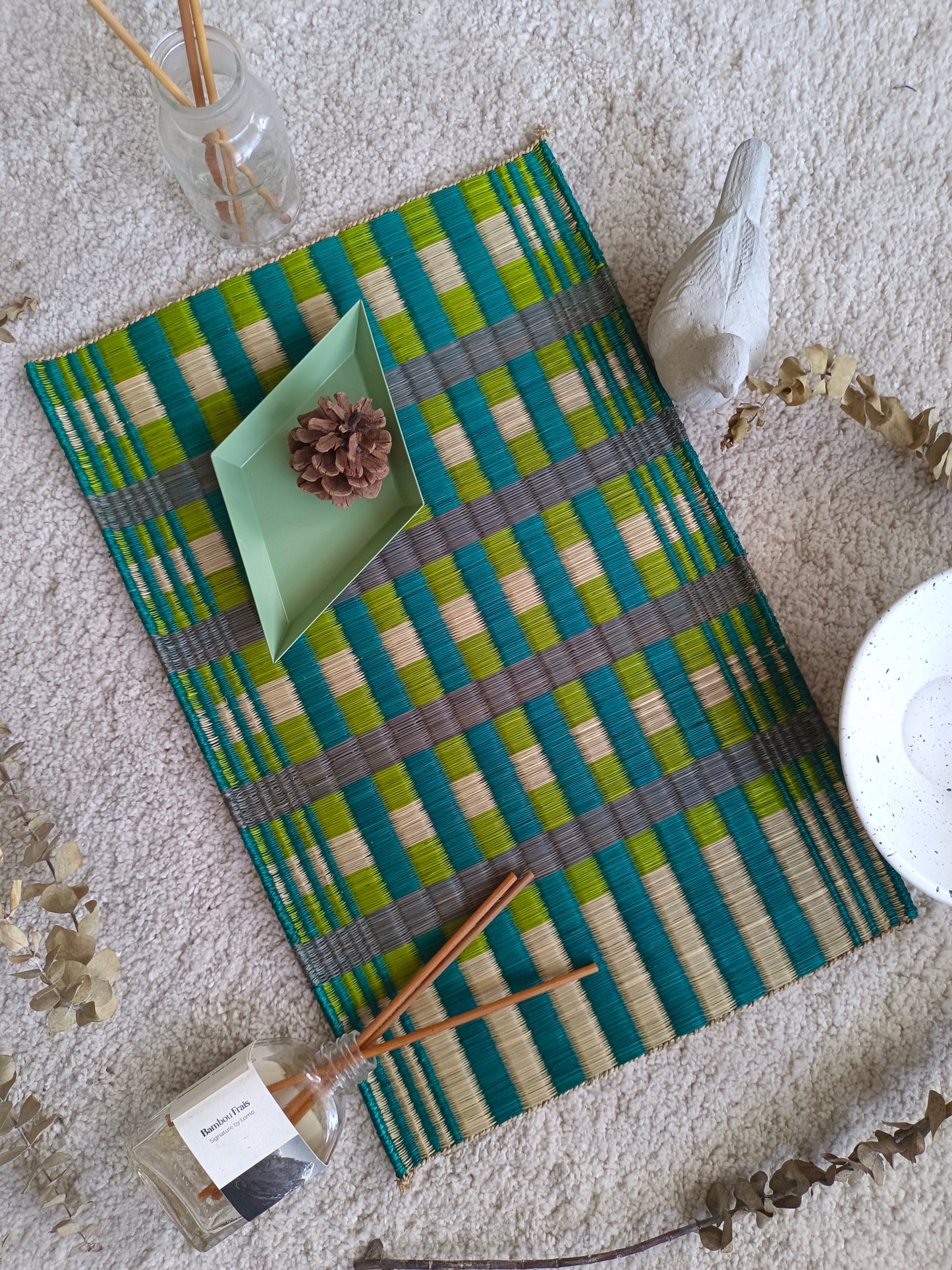 Placemat L Khaomar Green lime