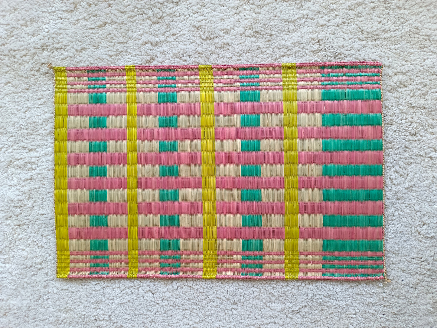 Placemat L Khaomar pink turqouise yellow