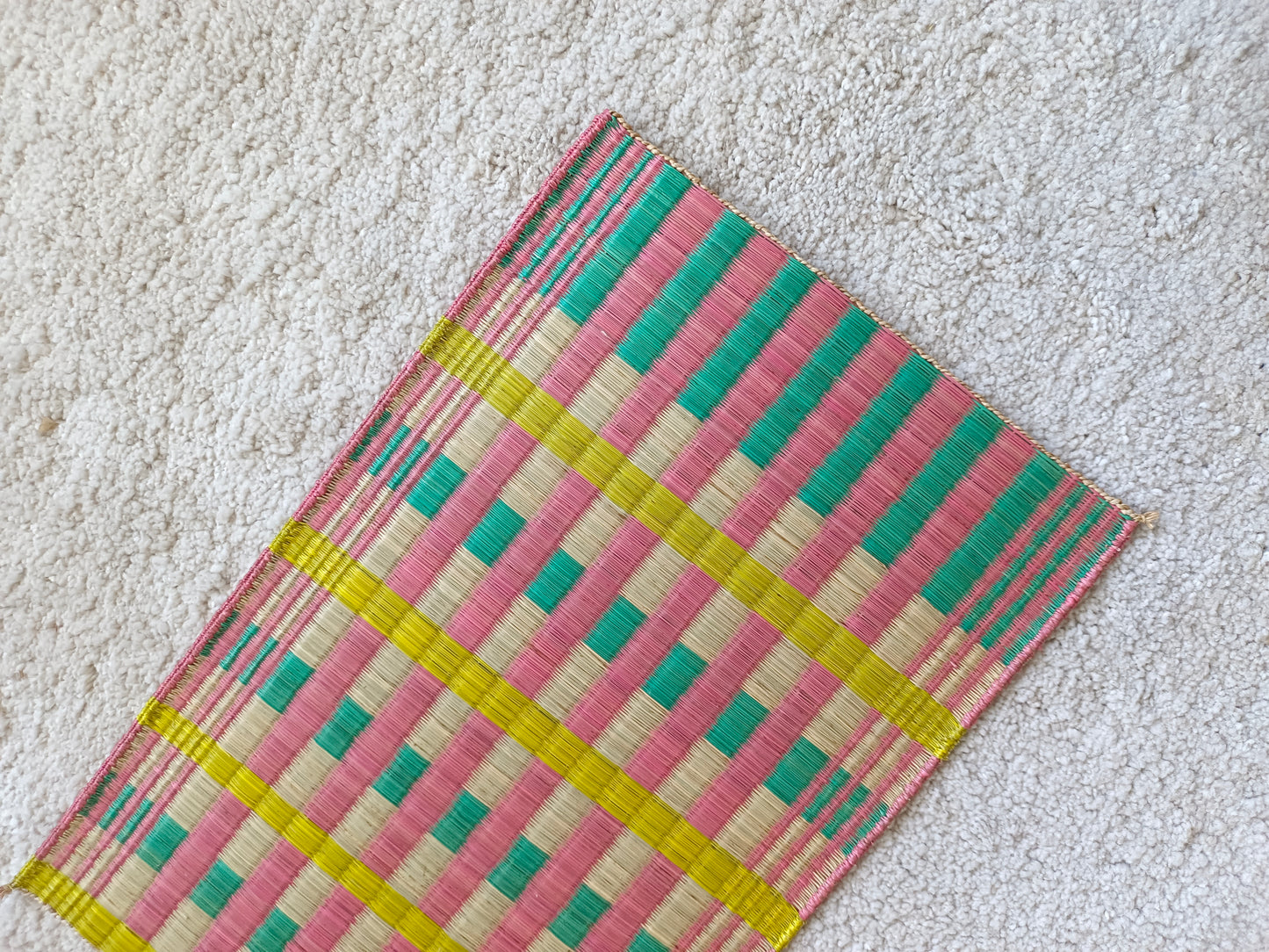 Placemat L Khaomar pink turqouise yellow
