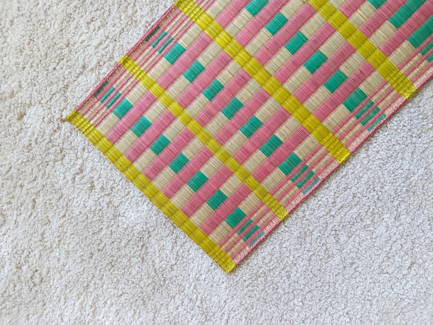 Placemat L Khaomar pink turqouise yellow