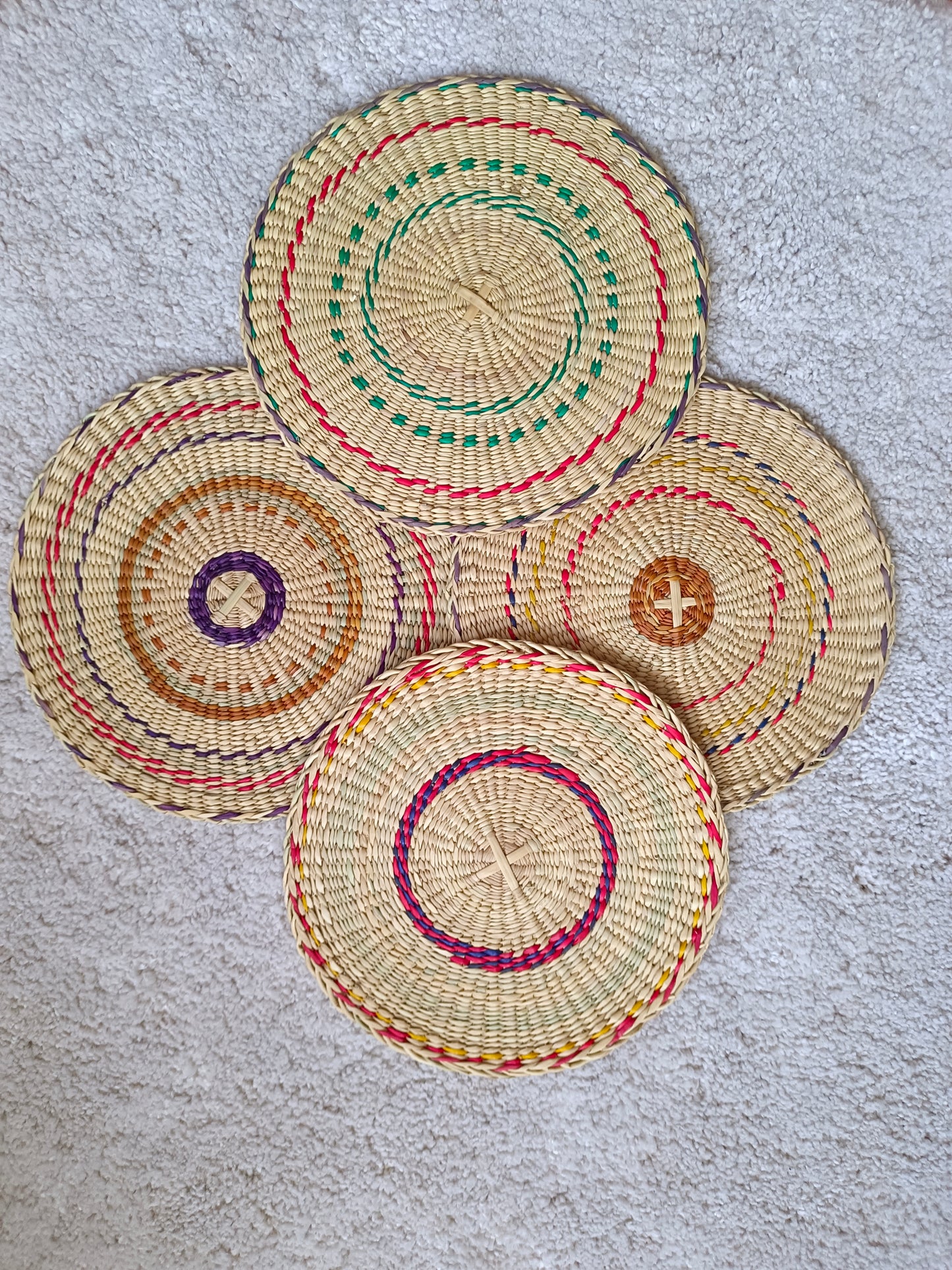 Placemat Round dripping navy brown