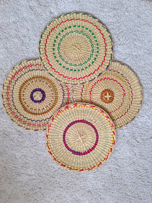 Placemat Round dripping navy brown