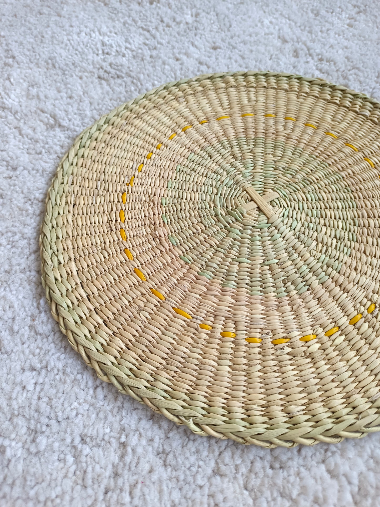 Placemat Round Natural yellow