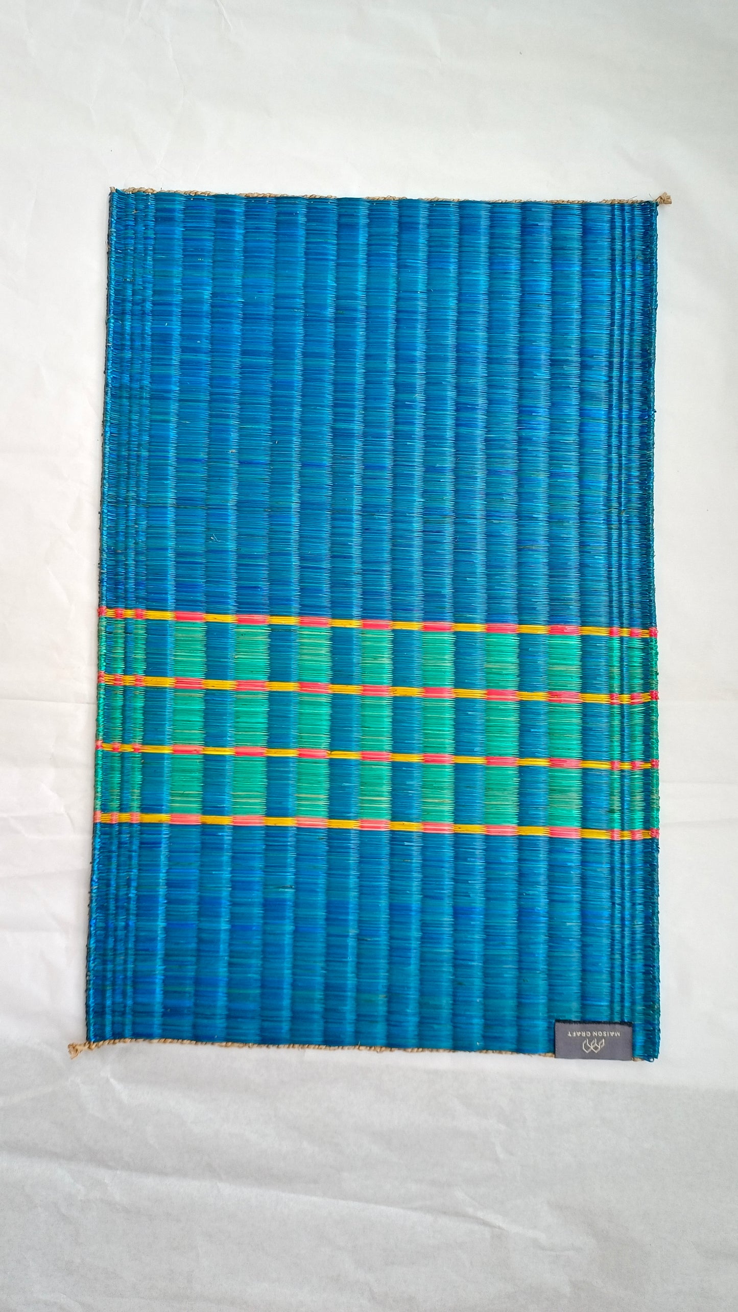 Placemat L Navy Khaomar Rainbow Accent