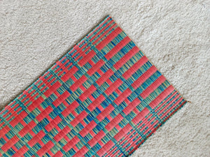 Wholesale set of 2/ 12 Torii pink blue Handwoven Eco-Friendly Woven Placemat - Midnight Stripe Rain 11.8x17.7 inches