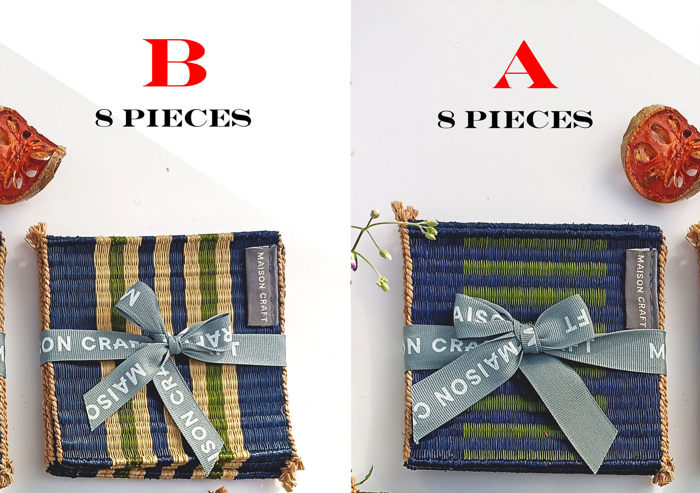 Coaster set 8_Navy-emerald