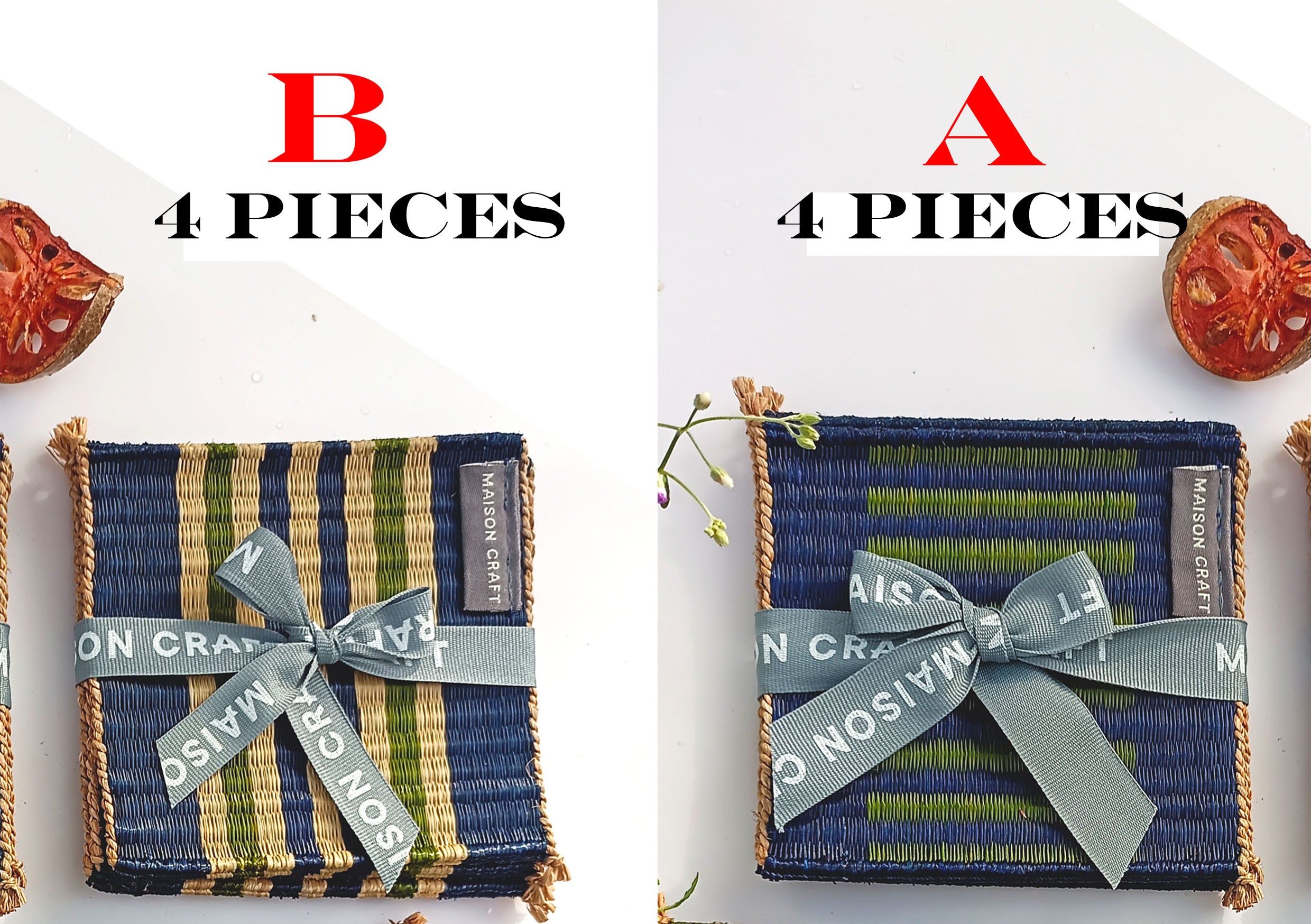 Coaster set 8_Navy-emerald