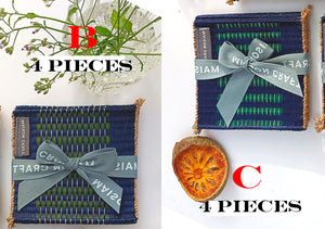 Coaster set_Navy-green