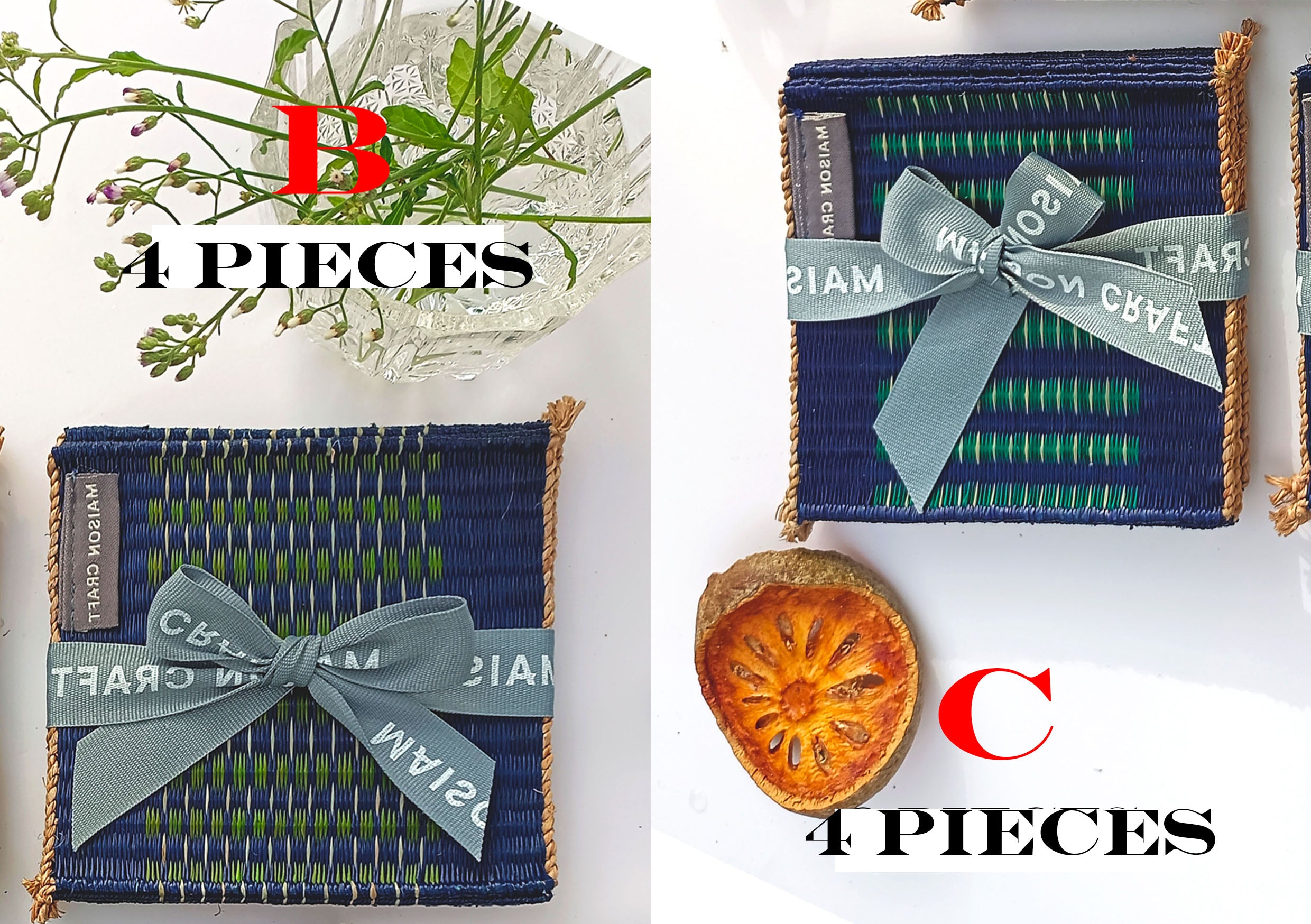 Coaster set 8_Navy-green