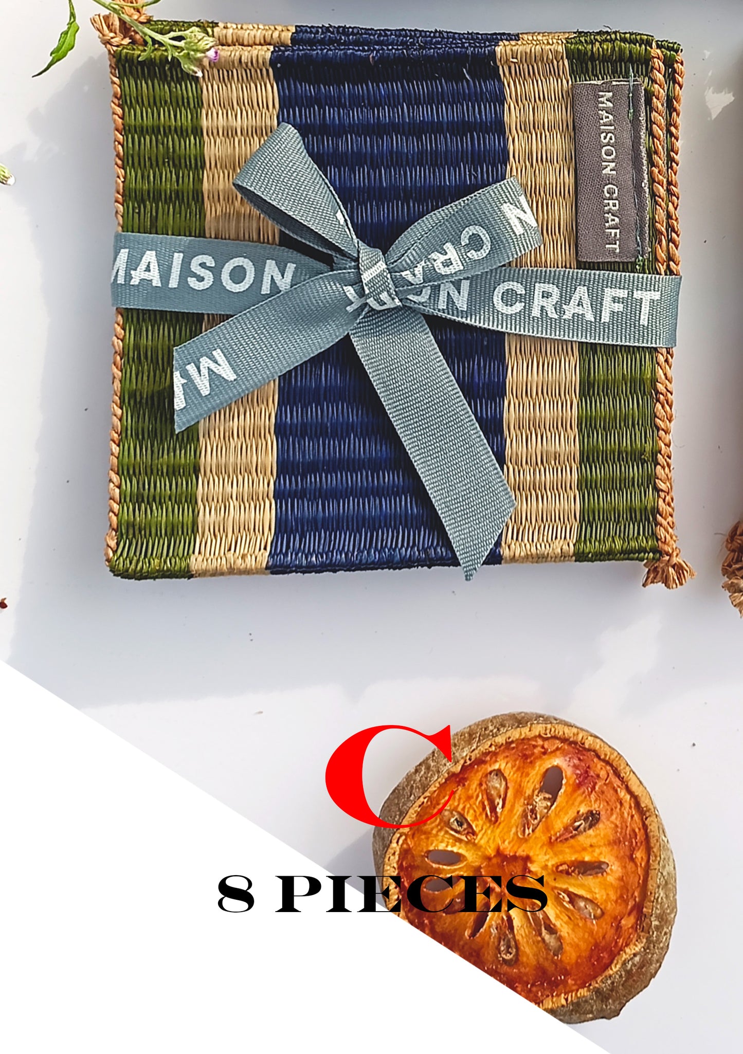 Coaster set 8_Navy-emerald