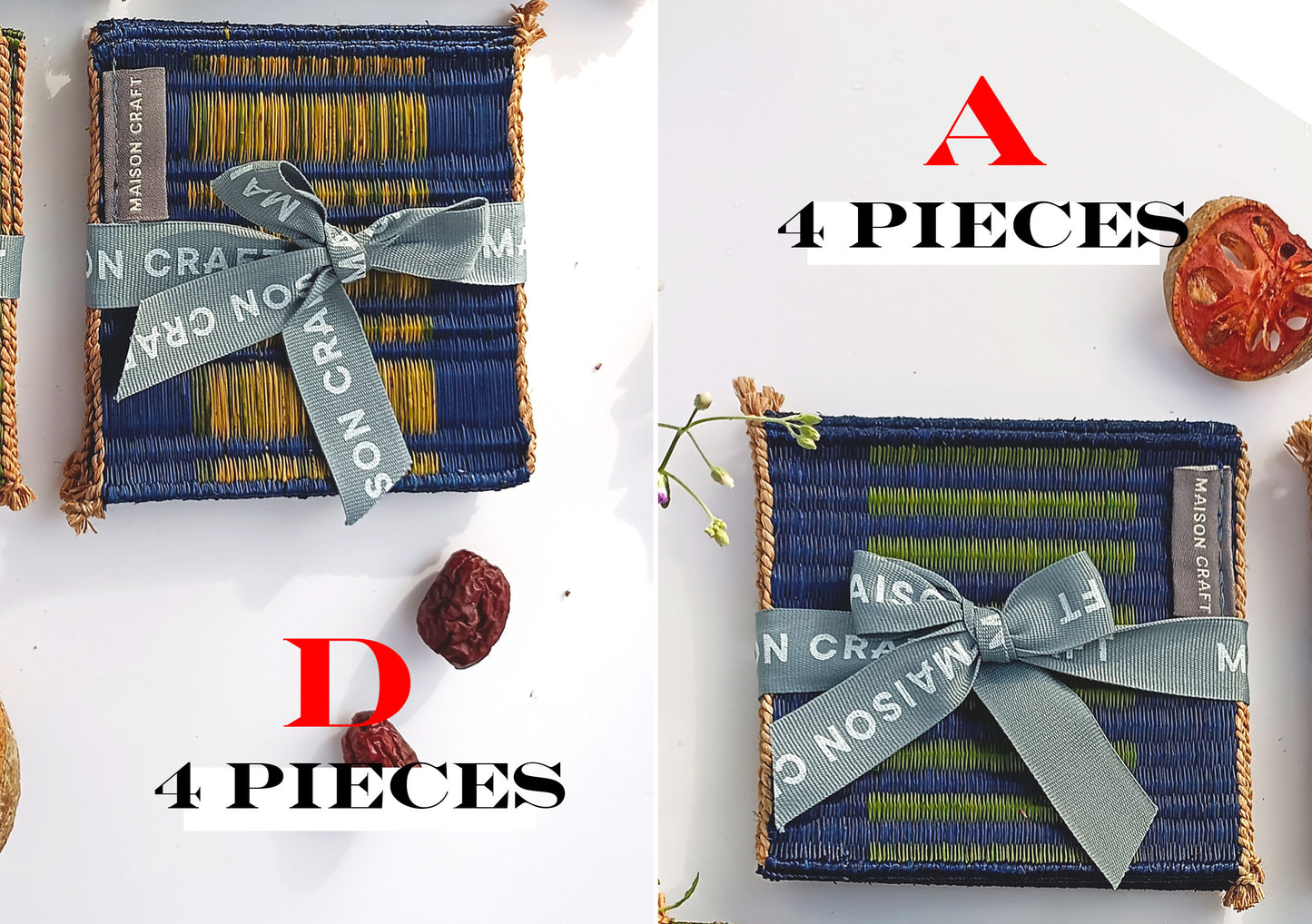 Coaster set 8_Navy-emerald