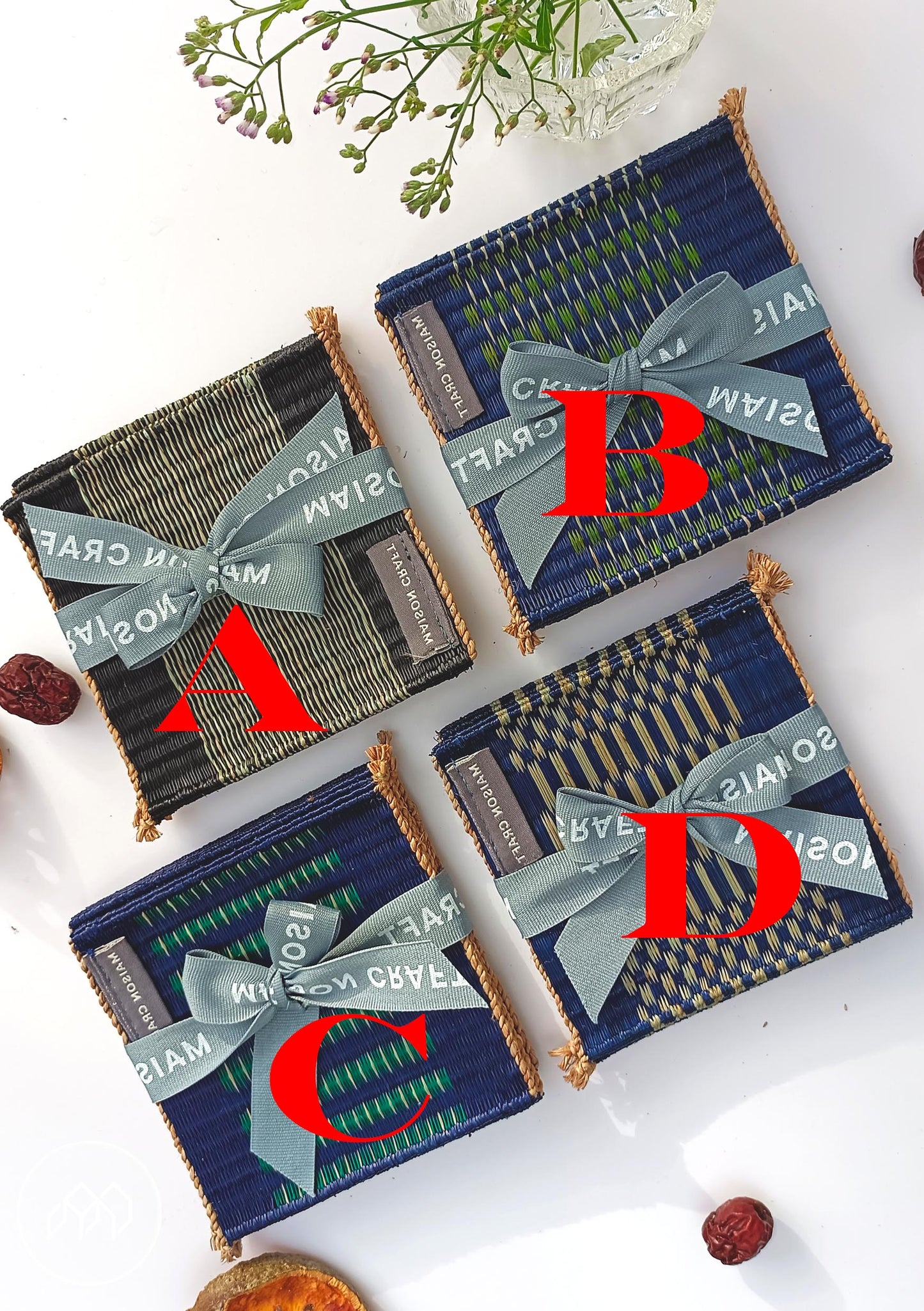 Coaster set 8_Navy-green
