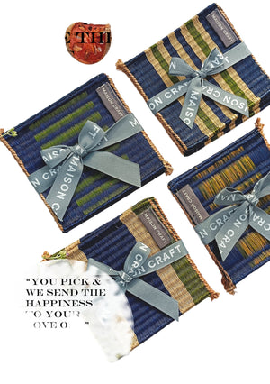 Coaster set 8_Navy-emerald
