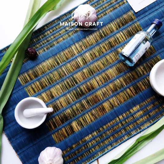 Placemat L Sarasarn Blue-Green