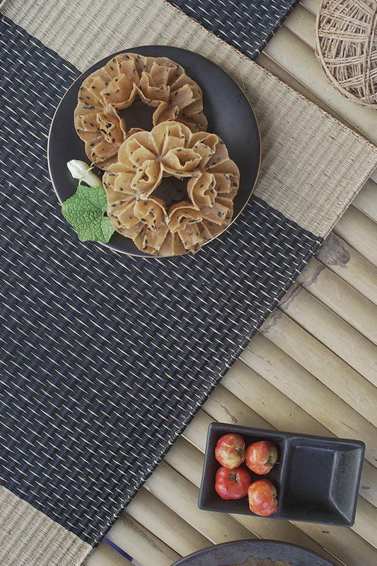 Placemat L Midnight Natural Rain