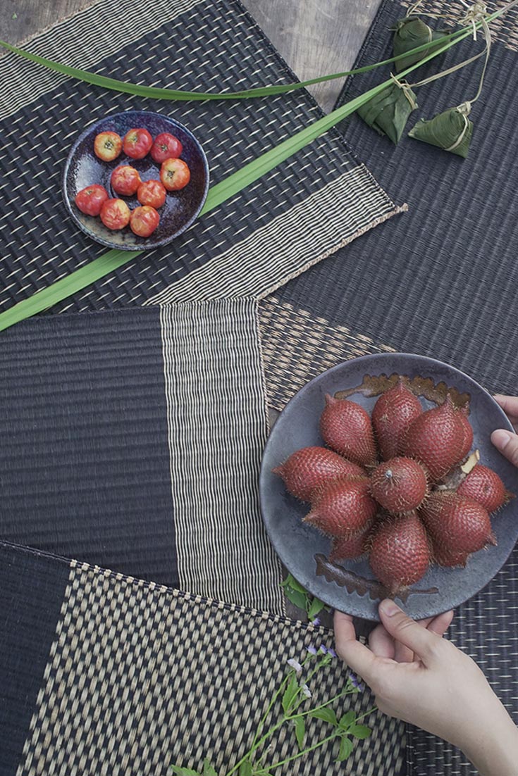 Placemat L Midnight Stripe Rain