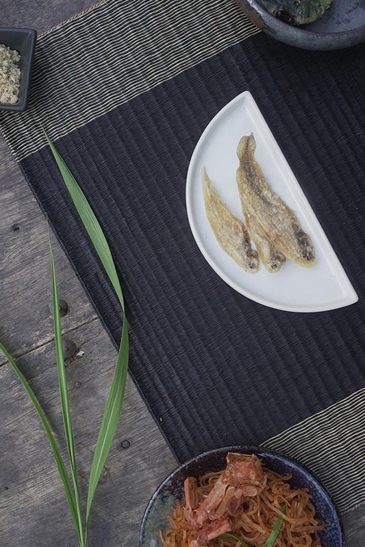 Placemat L Midnight Edge stripe